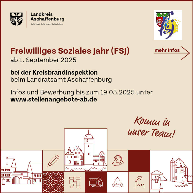 Stellenanzeige Kreisbrandinspektion LRA Aschaffenburg - FSJ
