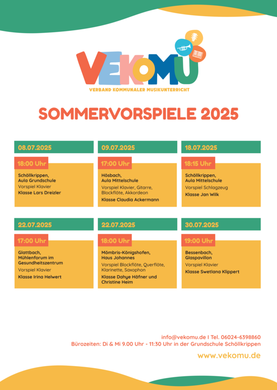 Termine Sommervorspiele 2025