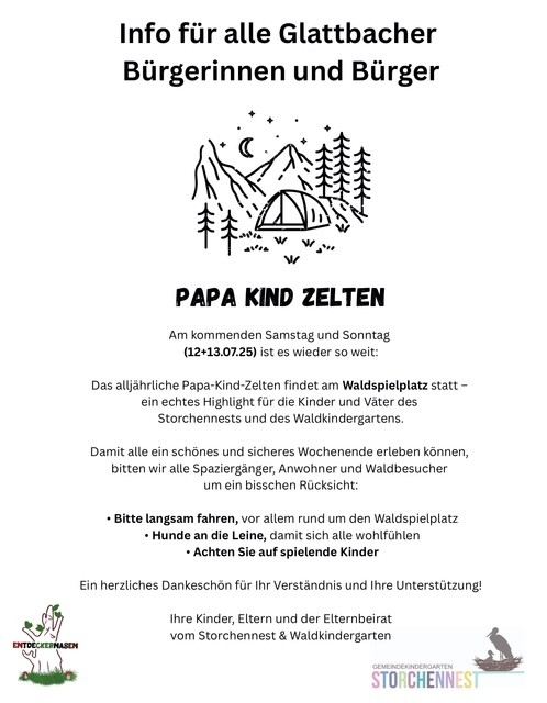 Papa Kind Zelten
